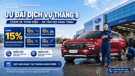Ưu Đãi Dịch Vụ Ford Tháng 8/2026 – Chăm Xe Toàn Diện, An Tâm Mọi Hành Trình